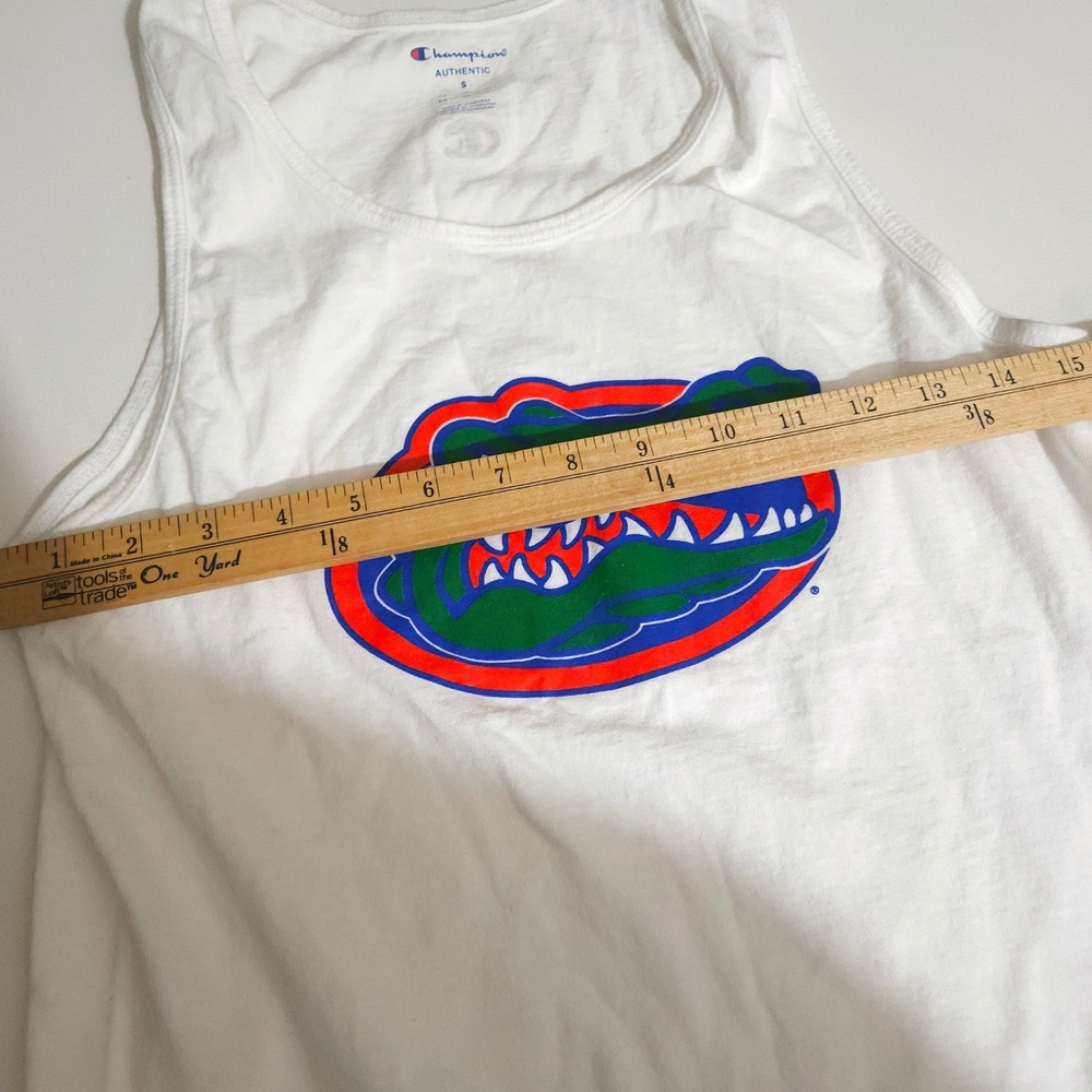Champion Florida Gators Tank Top White Mens Small NCAA Sleeveless Shirt Logo - Picture 5 of 5